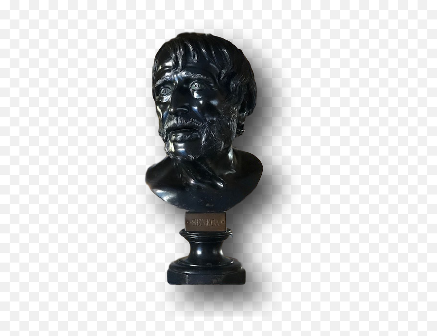Bronze Bust Of Seneca - Hair Design Png,Roman Bust Png