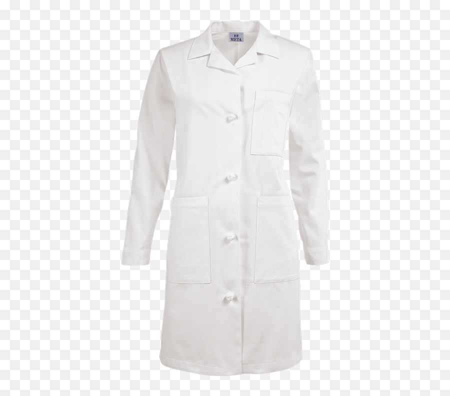 White Swan Meta Womenu0027s Knot Button Lab Coat - Long Sleeve Png,Lab Coat Png