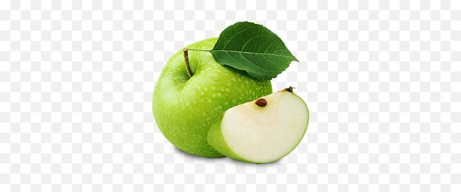 E - Green Apple Png,Apple Slice Png