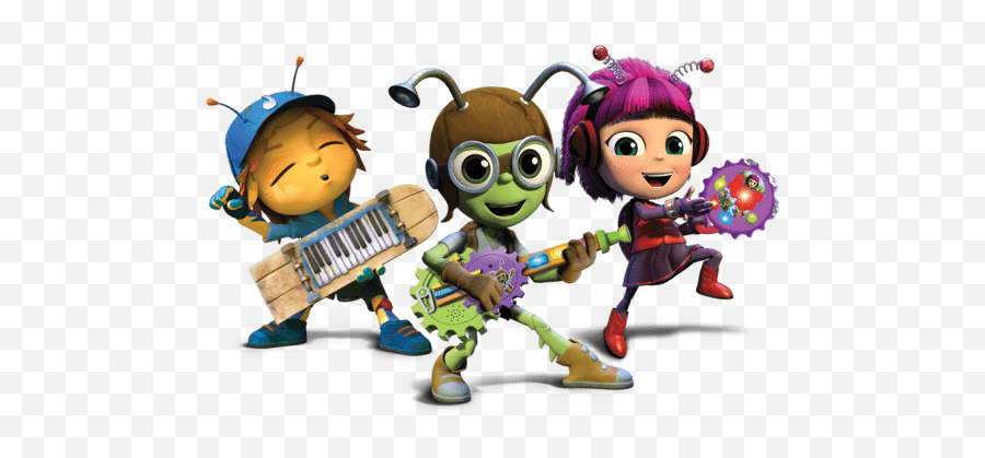 Beat Bugs Making Music Transparent Png - Beat Bugs Band,Bugs Png