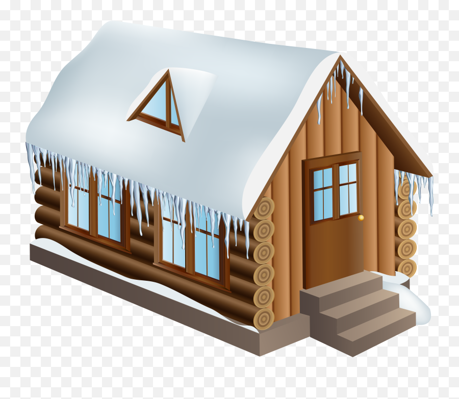 Home Clipart Winter Picture 80989 - Winter Log Cabin Clipart Png,House Clipart Transparent