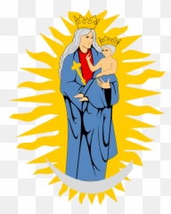 File - Coa Mary Svg Extra Virgin Mary Oval Ornament Herb Glogowa Png,Virgin Mary Png