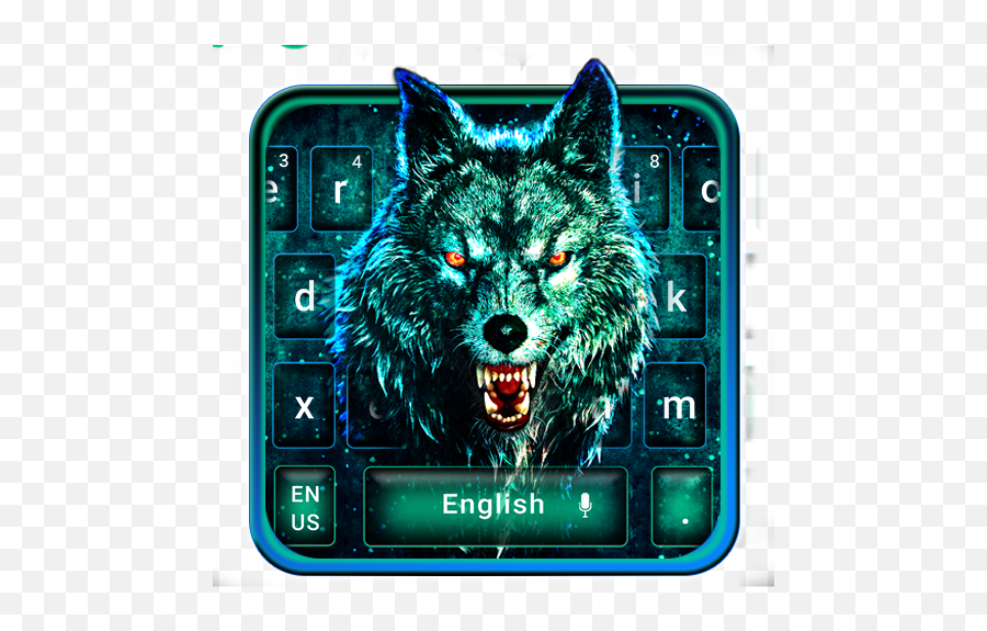Neon Scary Wolf Keyboard Theme Apk 10001002 - Download Apk Wolf Png,Cool Wolf Icon