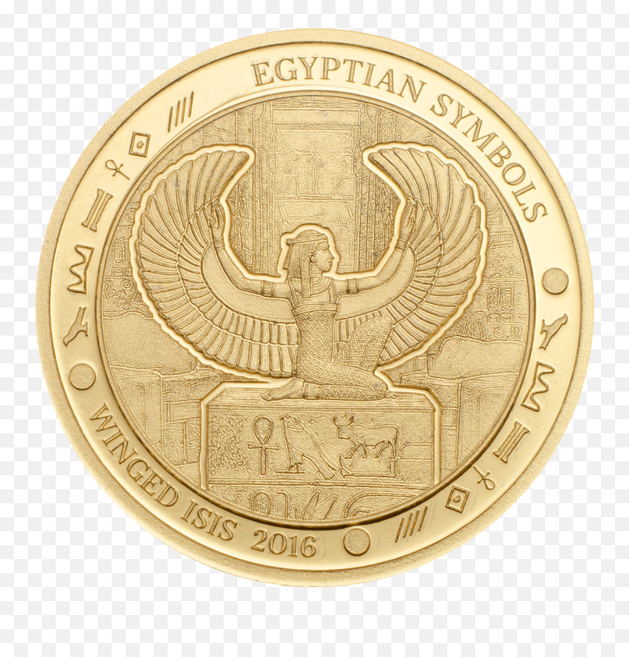 Winged Isis - Egyptian Symbols 2016 05 Gram Pure Gold Fakultet Politikih Nauka Univerzitet U Sarajevu Png,Egyptian Icon