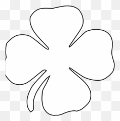 Four Leaf Clover Vector Png Svg Clip Art For Web - Download Png White
