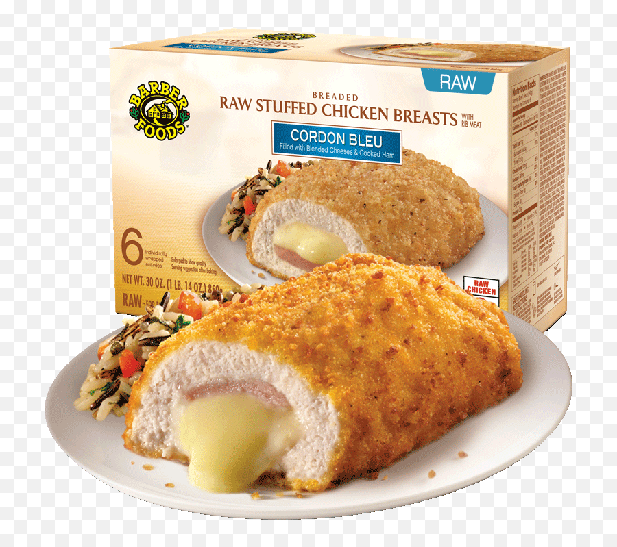 Stuffed Chicken Breasts Barber Foods - Barber Chicken Cordon Bleu Png,Chicken Breast Png