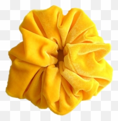 Velvet Hair - Yellow Scrunchies Png,Scrunchie Png