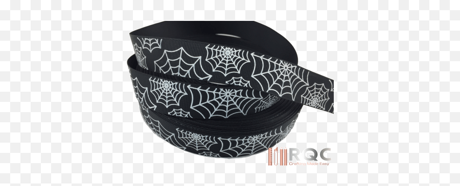 Black Spider Web Grosgrain Ribbons 78 - Belt Png,Transparent Spider Web
