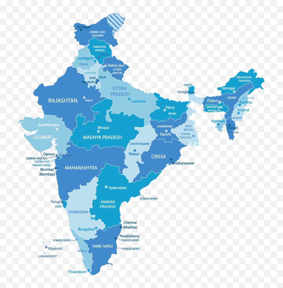 India Map - Ntpc In India Map Full Size Png Download Seekpng Rajasthan On India Map,India Map Png