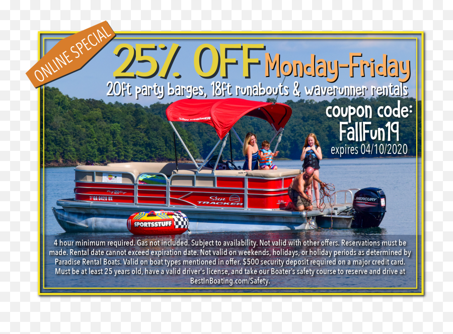 Boat Rental Coupons Lake Lanier - Inflatable Boat Png,25% Off Png