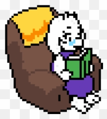 Need Butterscotch - Toriel In Her Chair Clipart Full Size Toriel Reading Book Transparent Png,Toriel Png