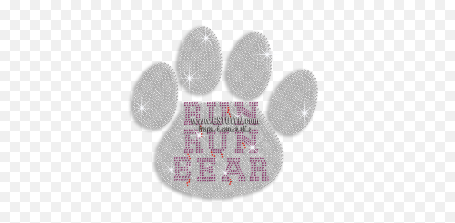 Download Run Bear Paw Iron - On Rhinestone Transfer Png,Rhinestone Png