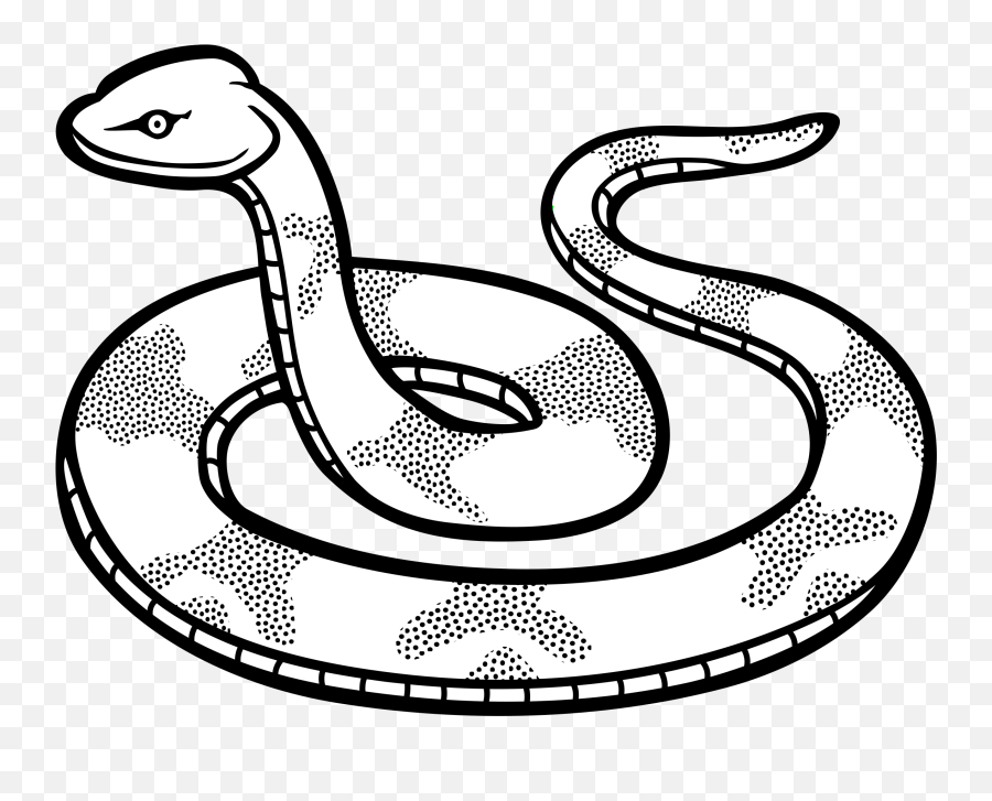 Snake Clipart Black And White Png - Simple Black Mamba Drawing,Snake Transparent Background