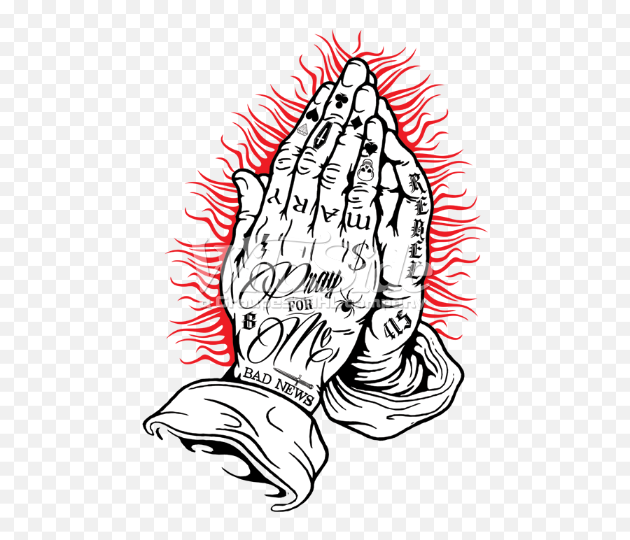 Praying Hands - Praying Hands Tattoo Png,Praying Emoji Png