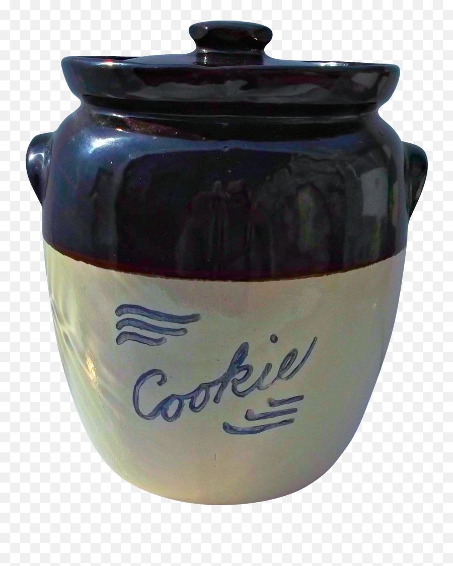 Pottery Stoneware Cookie Jar Brown Tan - Earthenware Png,Cookie Jar Png