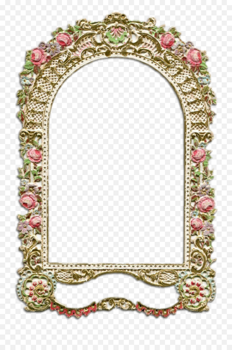 Ornate Frame Png 4 Image - Gold Vintage Flower Frame,Ornate Frame Png