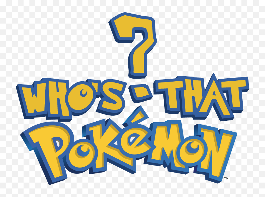 Whos That Pokemon Png Logo Font