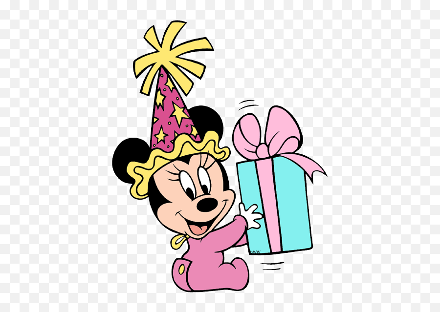 Disney Birthdays And Parties Clip Art - Cartoon Animated Happy Birthday  Birthday Clipart Png,Baby Minnie Mouse Png - free transparent png images -  