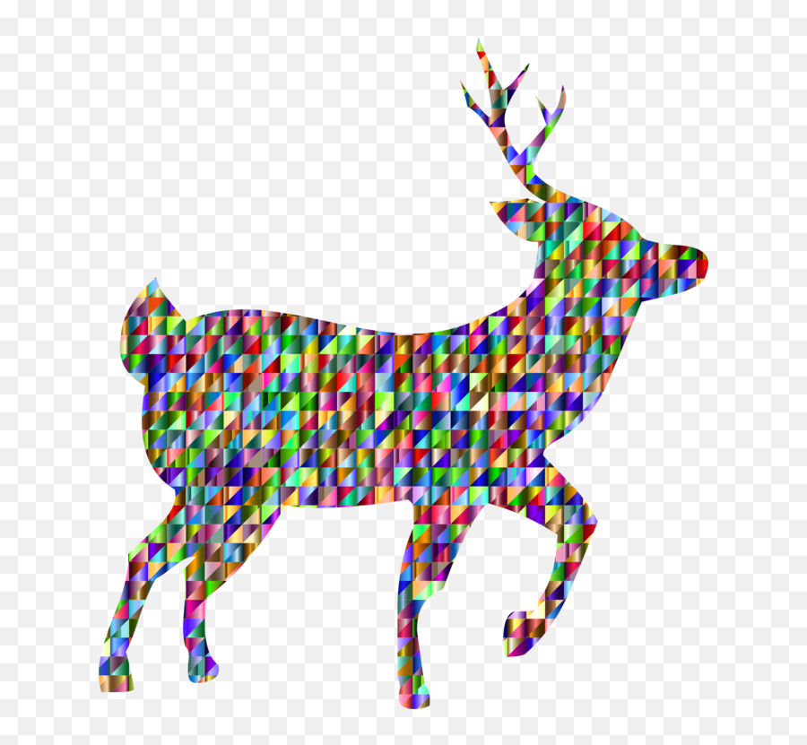 Art Deer Reindeer Png Clipart - Reindeer Stencil Large,Reindeer Png