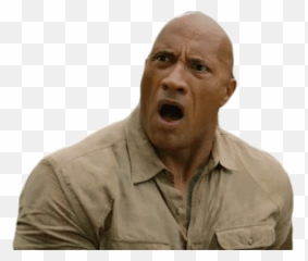 Dr Smolder Bravestone Dwayne Johnson - Shocked Face png