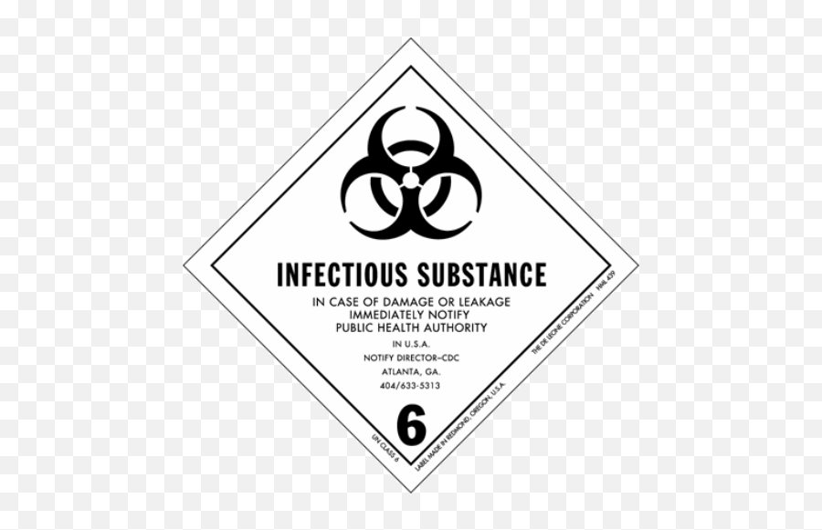 Hazmat Class 6 - Infectious Substances Png,Biohazard Png