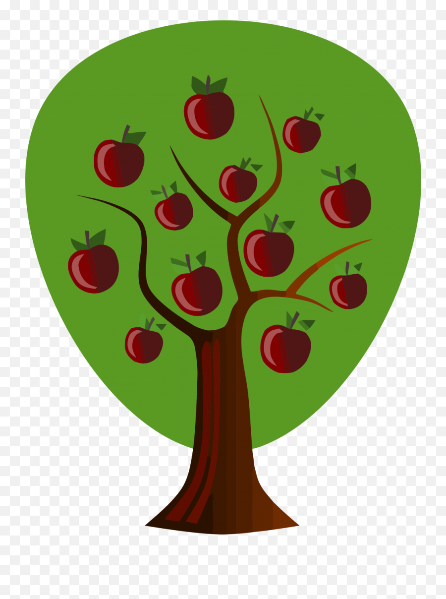 Apple Tree One Clipart Png U2013 Clipartlycom - Tree Clipart One Tree,Apple Clip Art Png