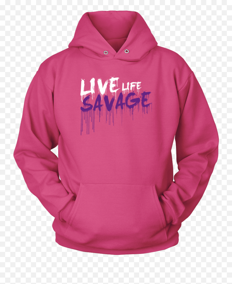 Live Life Savage Paint Drip Whitepurple Hoodie - 6 Colors Hoodie Png,Paint Drip Png
