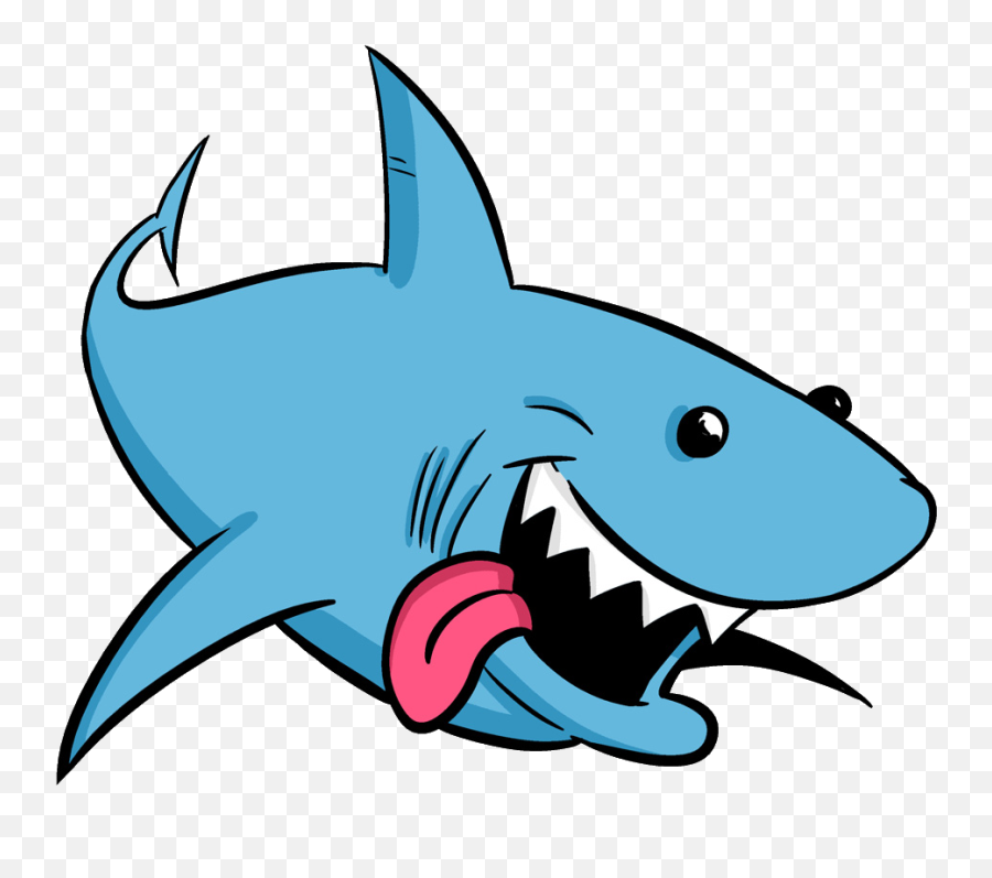 Shark Animation Drawing Cartoon Clip - Cute Shark Clipart Png,Shark Transparent