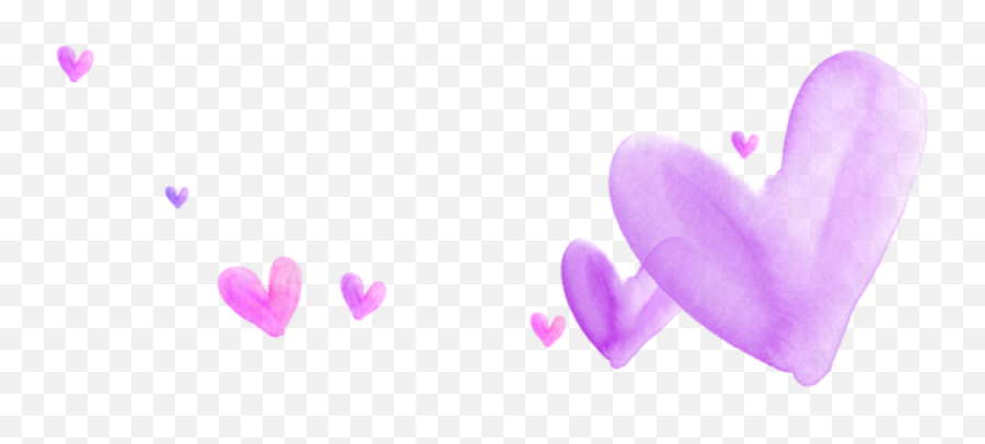 Pink Purple Sticker - Heart Png,Watercolor Heart Png