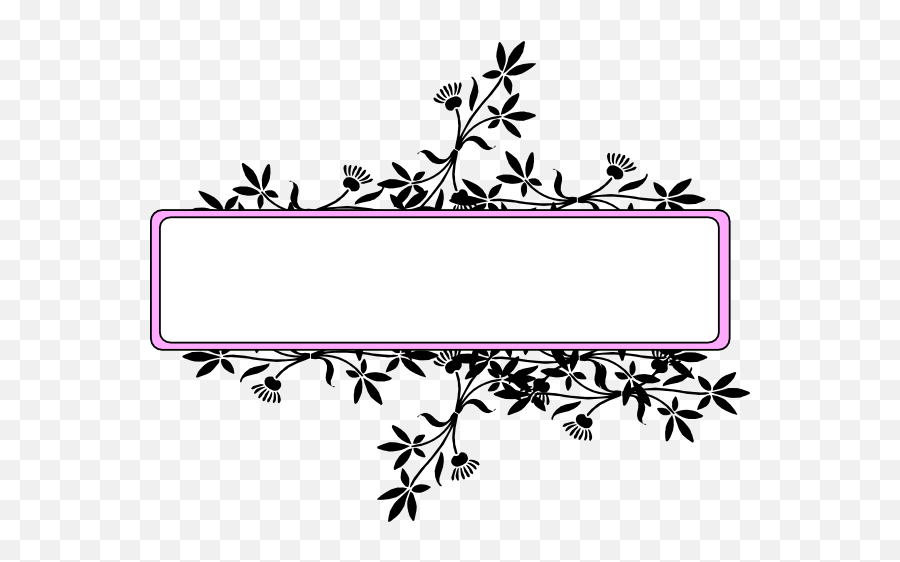 Flower Frame Black And Pink Clip Art - Small Flower Frame Png,Black Picture Frame Png