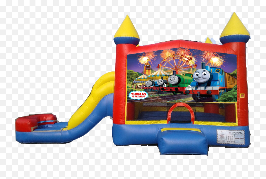 Water Slide Castle Combo Side U2013 Thomas The Train - Inflatable Water Slide Wwe Png,Thomas The Train Png