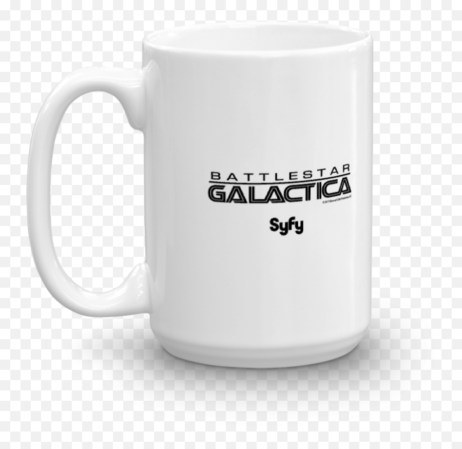 Battlestar Galactica So Say We All White Mug - Suits You Just Got Litt Up White Mug Png,Battlestar Galactica Logo
