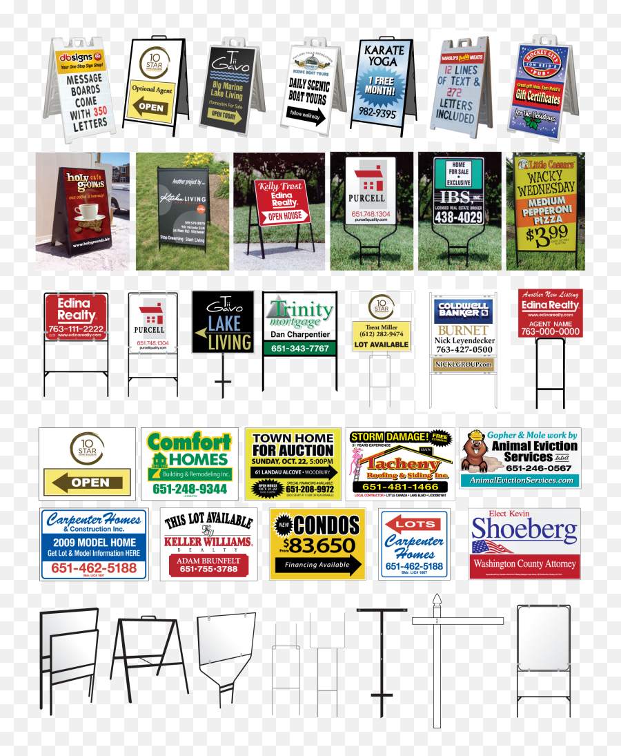 Real Estate Signs - Horizontal Png,Real Estate Sign Png