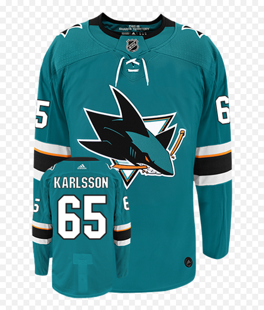 Erik Karlsson San Jose Sharks Adidas - Nhl Sharks Jersey Png,San Jose Sharks Logo Png