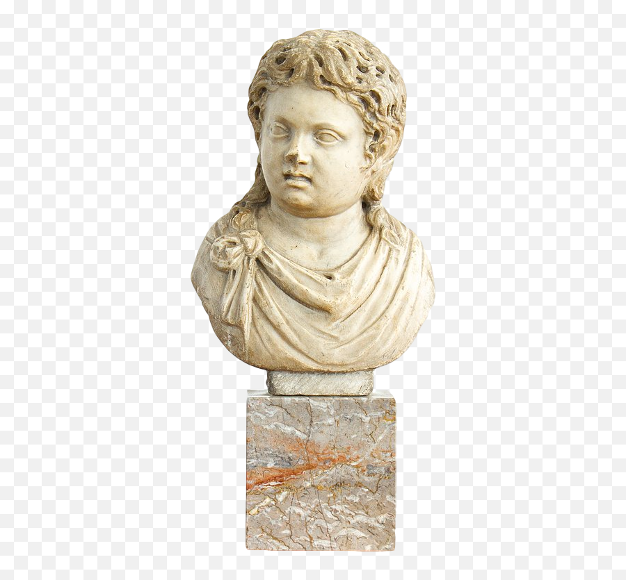 A Carved Marble 2nd Century Roman Bust - Artifact Png,Roman Bust Png
