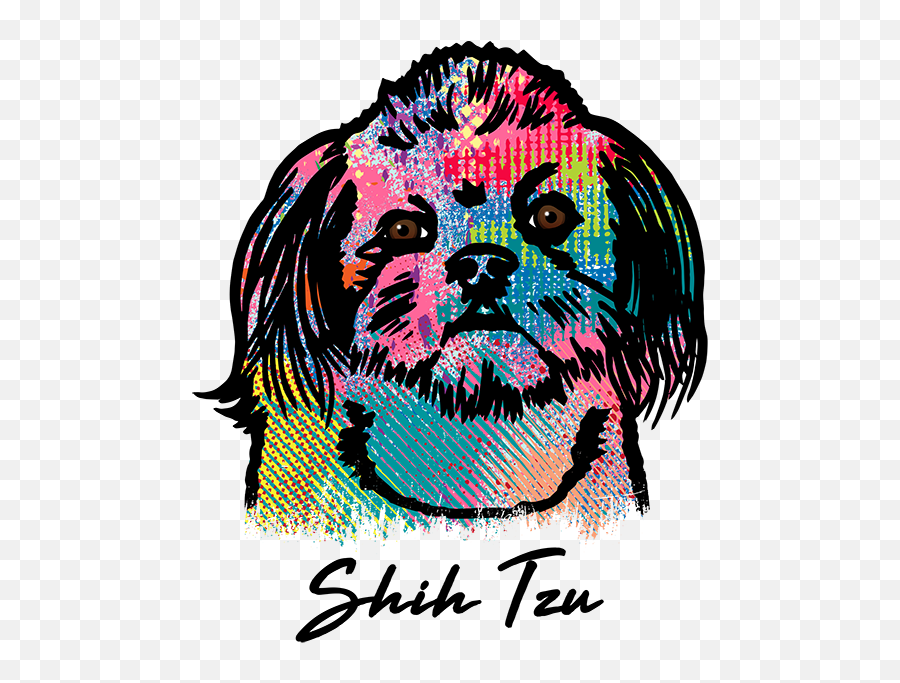 Shih Tzu T Shirt Colorful Abstract - Toy Dog Png,Shih Tzu Png