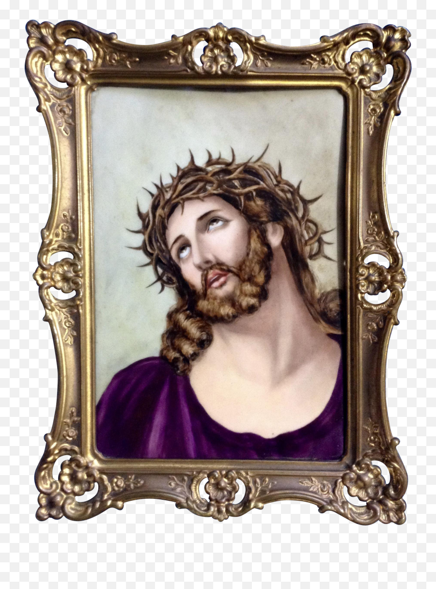 Download Hd Antique European Icon Jesus - Jesus Frame Png,Christ Icon