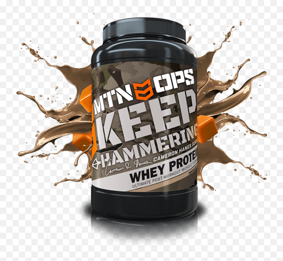 Cam Hanes Keep Hammering Whey Protein - Mtn Ops Cameron Hanes Png,Chocolate Splash Png