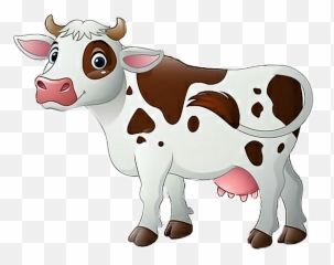 Cow Cartoon With White Background Png - Cartoon Cow Transparent Background,Vaca Png