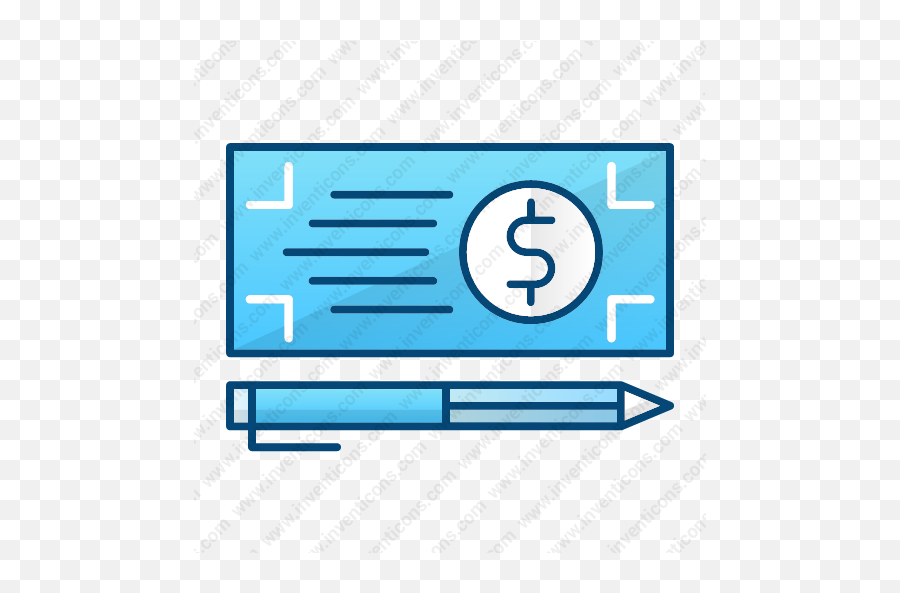 Download Bank Check Payment Vector Icon Inventicons Png