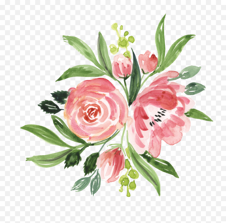 Botanical Flower Bunch Print U0026 Cut File - Flowers Print Png,Flower Bunch Png