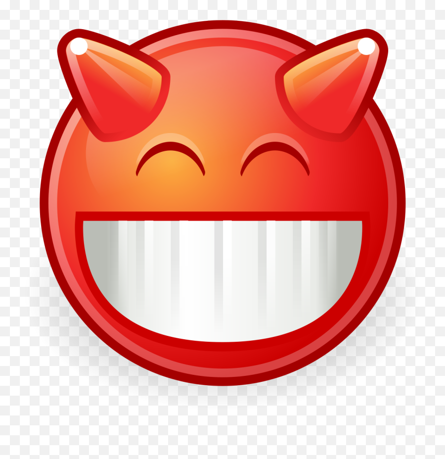 Filegnome - Facedevilishsvg Wikimedia Commons Carita Diabolica Png,Smilie Face Icon