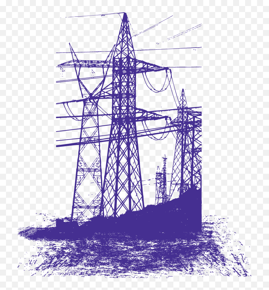Download Euclidean Electricity High Transmission Pole Vector - Electrical Transmission Tower Vector Png,Pole Png