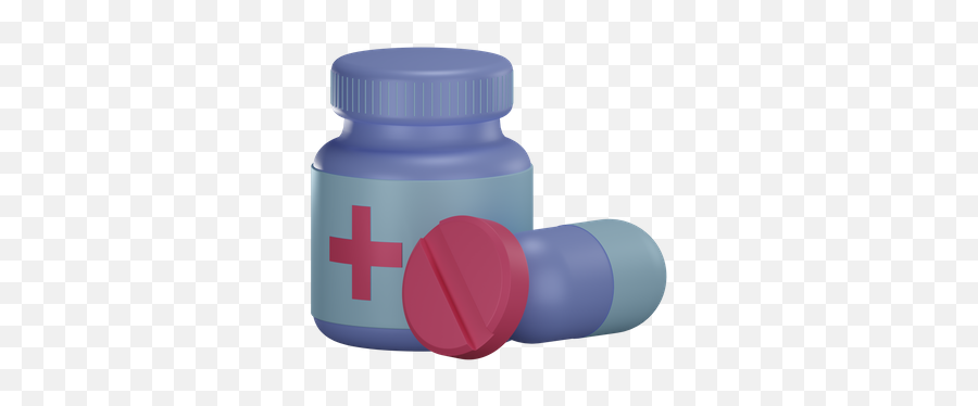 Medicine Jar Icon - Download In Isometric Style Lid Png,Drugs Icon