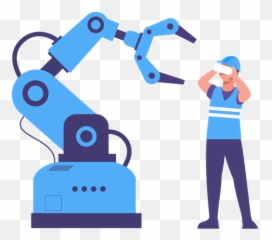 Vr World Icon - Download in Flat Style Robot Work Vector png