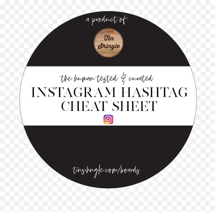Cover Art Instagram Hashtag Cheat Sheet - Circle Png,Instagram Tag Png