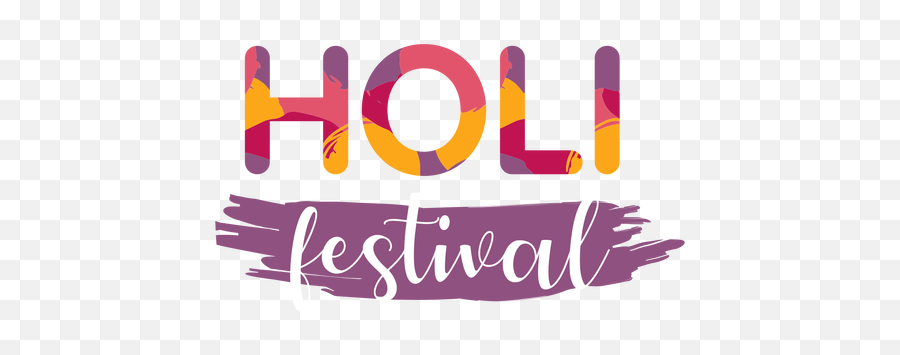 Holi Festival Brush Stroke Lettering - Graphic Design Png,Festival Png