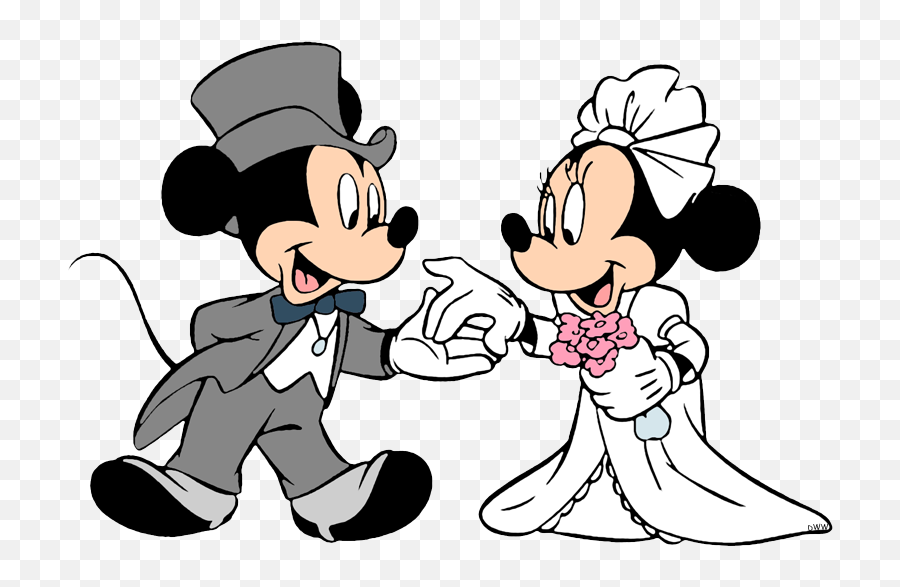 Today1580858342 Mickey Mouse Wedding Clipart Here - Minnie And Mickey Mouse Wedding Png,Wedding Clipart Png