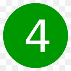 Number 4 Round Green Clip Art - vector clip Icon Transparent png