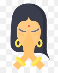 Namaste Icon Of Flat Style - Illustration png
